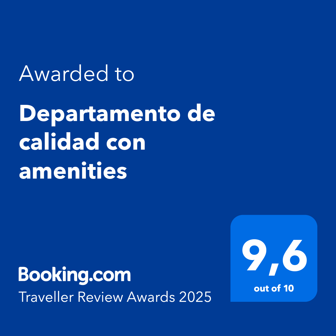 Departamento premiado con 9.6 en Booking.com